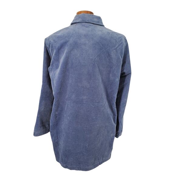 Jones Studio Blue Corduroy Turn Lock Jacket Stretch Womens Small New No Tags - Picture 4 of 6
